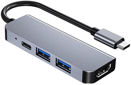 Solustre 4 Docagem USB Splitters Slim Laptop USB Hub de carregamento USB 4- In- 1 Espaço portátil alumínio USB C Tipo C Tipo C Adaptador