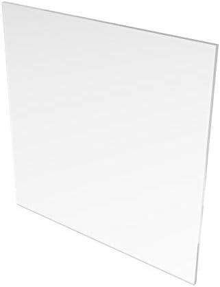 FixtUledIsplays® Placa de acrílico quadrado transparente Placa de acrílico de sinalização clara da placa de acrílico 10,5 x 10,5