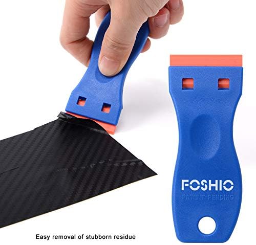 Foshio 20pcs Blue Plástico Razor Razor Rasper Tool para removedor de junta, removedor de adesivos, rótulos de decalque