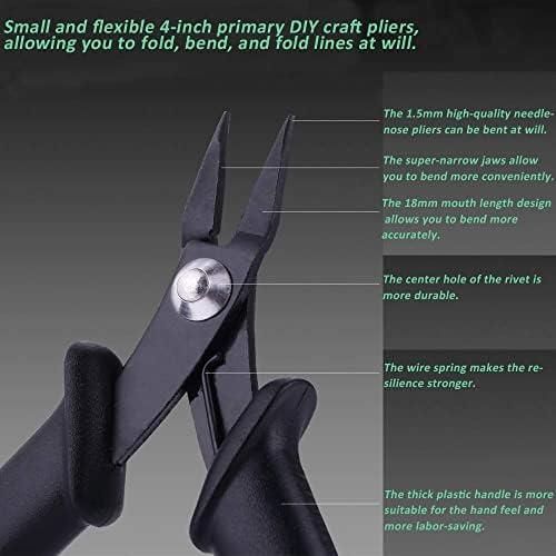 Ferramentas de modelo de metal 3D, ferramentas de folha de metal Ferramentas de 2pcs Mini alicates, ferramenta de alicates de agulha com conforto sem limpe