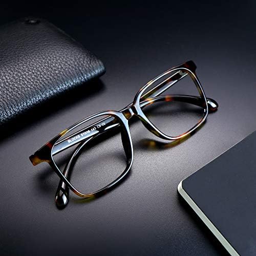 VisionGlobal Blue Light Blocking Glasses para mulheres/homens, anti -falhas, óculos de leitura de computador, quadro quadrado elegante, anti -brilho