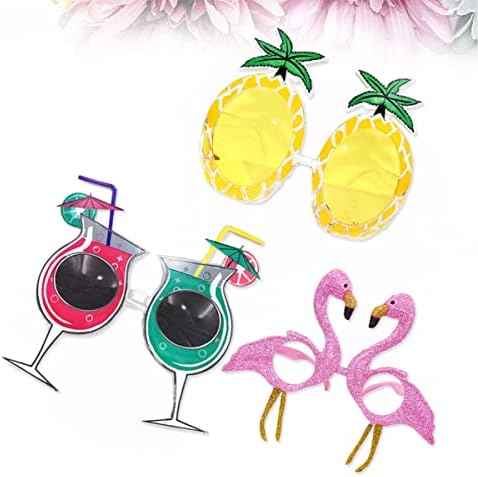 9pcs frutas de abacaxi Óculos de abacaxi luau dança havaiana óculos de sol da festa da festa da praia Firminato