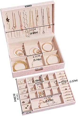 Emers requintada- caixa de jóias caixa de joias moderna de couro simples de jóias de jóias bola de jóias de joias de jóias de joias de joias de joalheria de joalheria de joias do organizador de joias B1