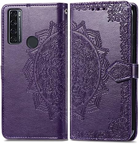 Ranyi para TCL 30 XE 5G 2022 CASE, TCL 30 Caixa de carteira XE 5G, caixa da carteira de couro Mandala com slots de cartão de crédito