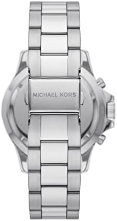 Michael Kors Men's Everest Stainless Steel Cronógrafo Relógio com aço, couro ou banda de silicone