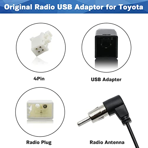 Para Toyota Radio Wirness Adapter - Android Car Stéreo Radio Wirness com a entrada de reversão do SWC do CANBUS USB