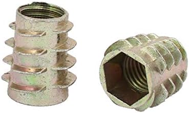 X-dree mobiliário de madeira liga de zinco para parafusos de soquete de soquete E-Nuts M10x20mm 50pcs (Tornillos de Inserción de Zócalo Hexagonal de Aleación de Zinc de Muebles de Madera e-Tuercas M10x20mm 50pcs