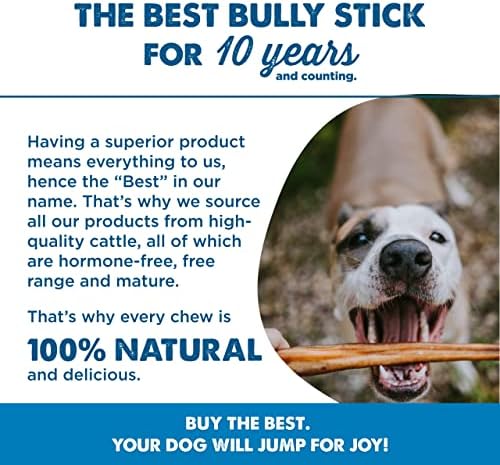 Melhores bastões de bullys de 12 polegadas de bully totalmente natural para cães-12 ”totalmente digerível, de carne alimentada