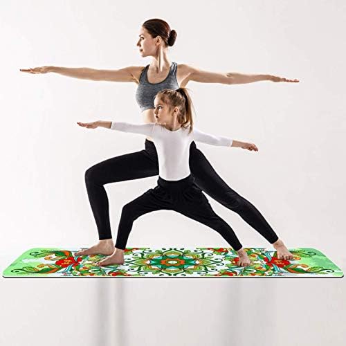 Siebzeh Green Trippy Mandala Floral Premium grossa de ioga espessa MAT ECO AMICIONAL DE RORBO