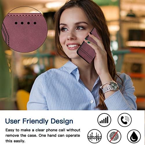 Ivy Nord 10 5G Caso da carteira para OnePlus Nord 10 5G [estilo de sorriso] [Skin Touch Feeling] [fivela magnética] Caso de couro PU para OnePlus Nord 10 5G - Red