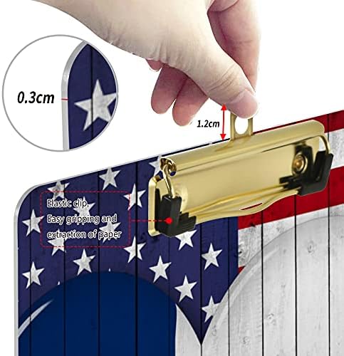 Placas de clipes de plástico da America Texas Flag com clipe de metal Tamanho da letra da área de transferência de placas de clipe