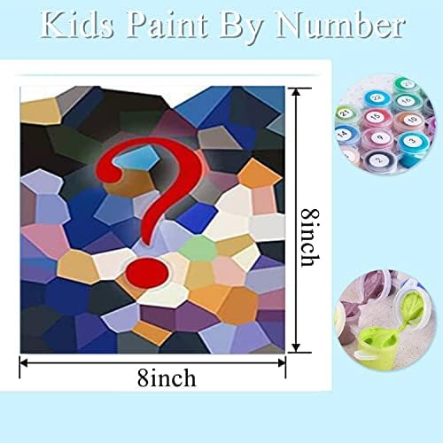 6 Pacote de embalagem por números para crianças de 4 a 8 anos, pinte por número para crianças iniciantes para iniciantes