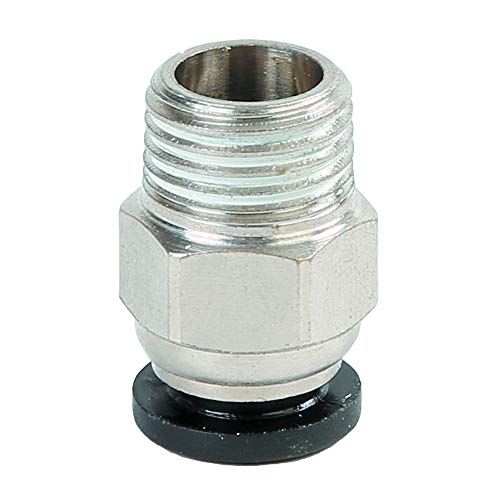 WOLJAY PC10-02 Push para conectar o encaixe reto do tubo pneumático - tubo de 10 mm OD x 1/4 NPT Pack de 5