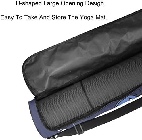 Ratgdn Yoga Mat Bag, Sereias com Música Exercício de Yoga Mat Carrier Full-Zip Yoga Mat Bolsa de transporte com alça ajustável