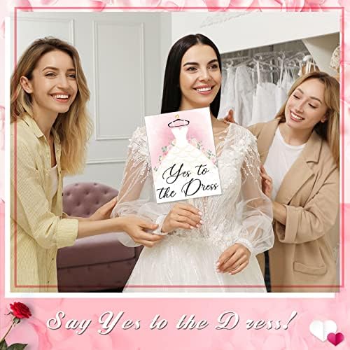 Conjunto de 32 placas de compras de vestidos de noiva Papdles Say Yes to the Dress Props Dress Sinais de vestido de casamento