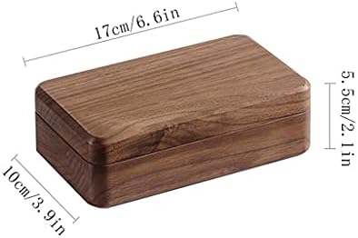 Caixa de jóias Caixa de jóias de madeira de ímã simples simples, caixa de armazenamento de jóias portátil requintada de