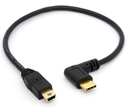Ângulo USB Tipo C para Micro USB Cabo, Conversor de adaptador masculino para micro-B de 90 graus para MacBook Pro, Laptop e Dispositivos