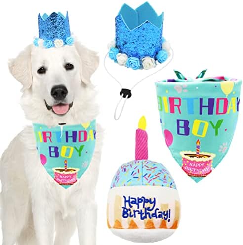 Dog Birthday Party Supplies Birthday Birthday Bandana Boy, Crown Dog Birthdand Birthday Birthday Birthda