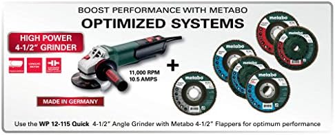 Metabo - Aplicação: Aço/Aço Axial - 4 1/2 Flapper Plus 60 5/8 -11 T29 Fibra de vidro, discos de aba - Flapper Plus - Alumina