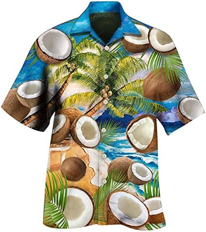 Camisas de praia do Havaí masculino 2023 camisa impressa 3d