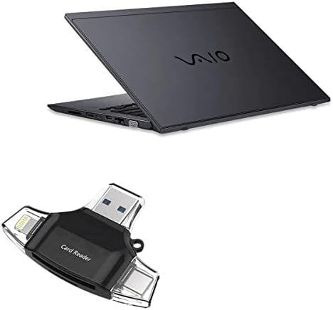 Boxwave gadget Smart Compatível com Vaio SX -14 - AllReader SD Card Reader, MicroSD Card Reader SD Compact USB para