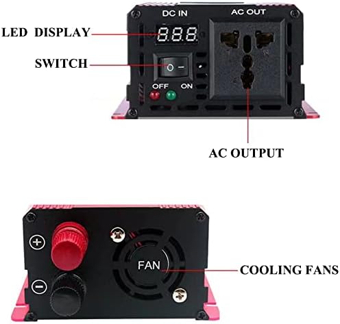 1600W-3000W Pure onda senoidal inversor de potência 12V/24V DC a 220V Adaptador de plugue de carro CA ADAPTER MULTI-PROTEÇÃO