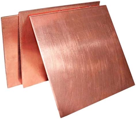 Zhengyyuu Brass Placa de cobre Captura Metal 99,9% Cu Placa de papel alumínio ótima para construtores, lojas de máquinas