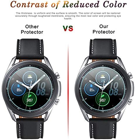 Suoman 4-Pack for Samsung Galaxy Watch 3 Protetor de tela de 45 mm, protetor de tela de vidro temperado para Galaxy Watch 3 45mm [anti-arranhão] [2.5D 9H Drazidade]
