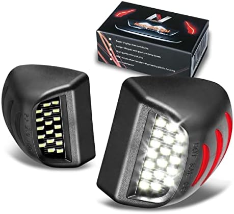 Iluminação NuVision LPL-ZTL-9074 Par de luzes da placa LED compatíveis com 01-13 Silverado/Sierra 1500 07-14 Silverado/Sierra 2500 3500