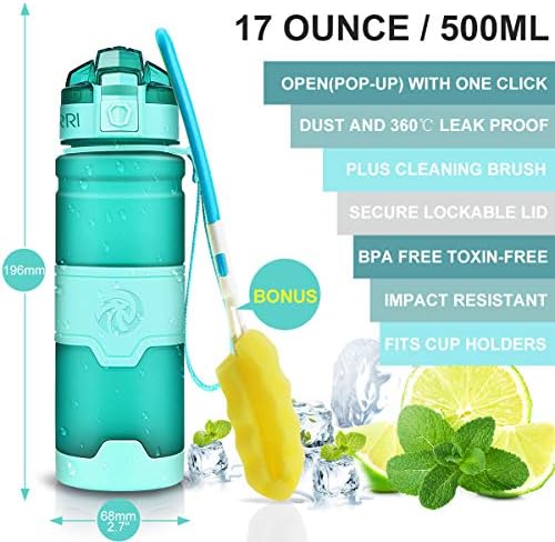 Zorri Sports Water Bottle, 400/500/700ml/1l, BPA BRAVE PROOW Tritan Garrafas leves para o ar livre, camping, ciclismo,