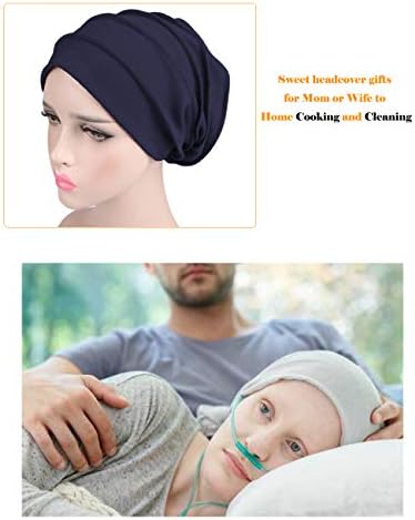 Quimioterapia com chapéu de turbante de algodão plissado alopecia chapéu de cabeça careca na cabeça para capa de câncer lenço feminino