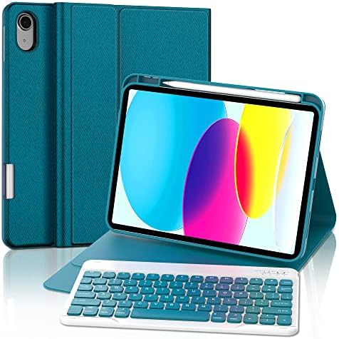 Fintkey iPad Case de 10ª geração com teclado de 10,9 polegadas - 2022, teclado do iPad da 10ª geração, capa do teclado de fólio