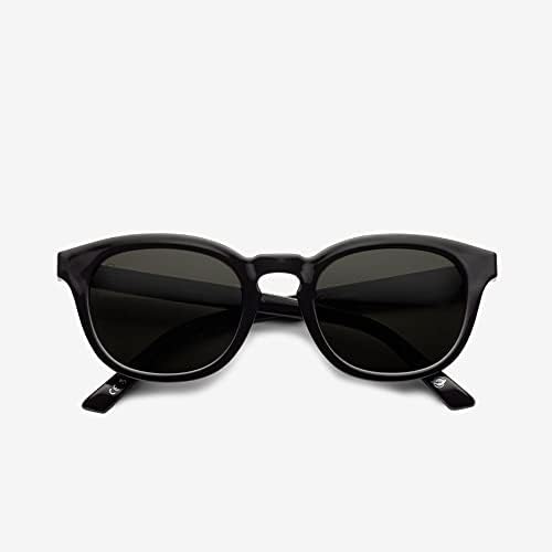 Óculos de sol elétricos - Stanton, lentes polarizadas em preto brilhante, cinza