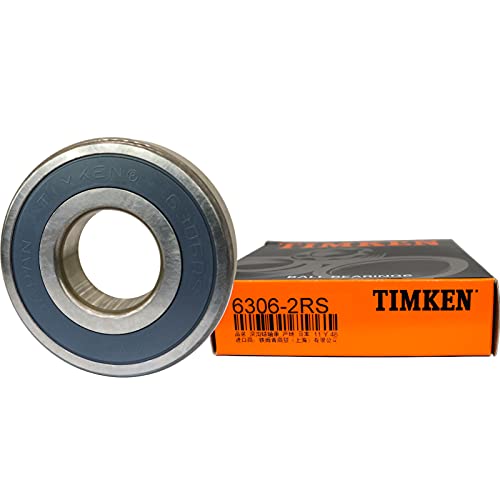 Timken 6306-2RS 30x72x19mm, rolamentos de vedação de borracha dupla, desempenho pré-lubrificado e estável e mancais de