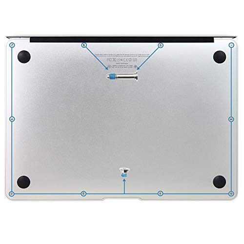 Parafusos de substituição de Godshark Conjunto para MacBook Air 13 polegadas A1369 A1466 2010-2017, 10pcs Unibody inferior tampa