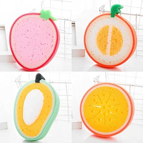 Dbylxmn 10pcs Cozinha suprimentos de frutas esponjas de esponja limpam muitas funções de descontaminação limpeza de lavagem de