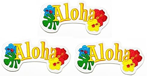 Kleenplus 3pcs. Desenho animado aloha ferro em remendos atividades de logotipo bordado vestem jeans jaquetas chapéus