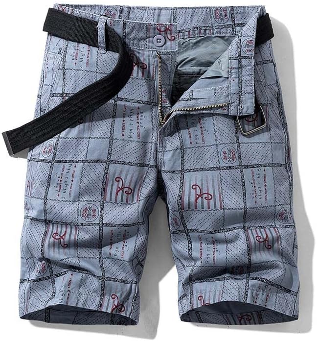 Shorts masculinos Multi Pocket Camar Classic Relaxed Fit Cargo calça curta Sobra de pesca Caminhada de algodão ao ar livre