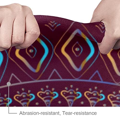 Todo o objetivo de Yoga Mat Exercício e Treino para Yoga, Mandala Purple étnica Tribal Vintage Bohemian
