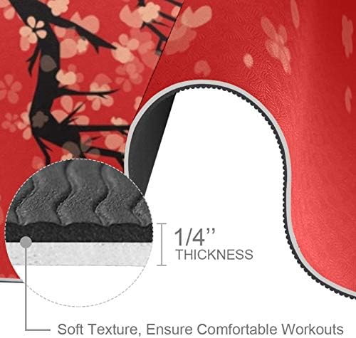 UNICEY MANTA desenhada Artística Japão Cherry Tree Yoga Mat grossa Não deslize tapetes de ioga para mulheres e meninas exercícios de tape
