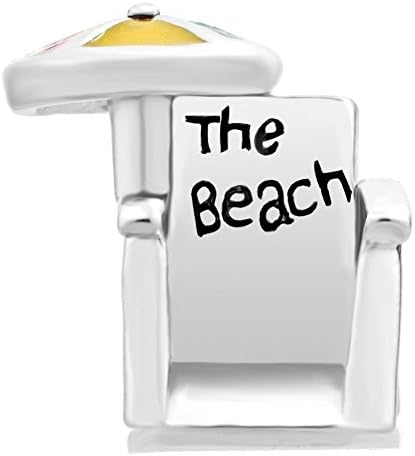 Demijewelry Summer Beach Chair Charms Sun Umbrella Beads for Bracelets