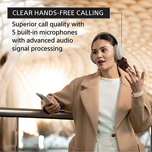 Sony WH-1000XM4 Wireless Premium Ruído cancelando fones de ouvido com microfone para telefonia telefônica e controle
