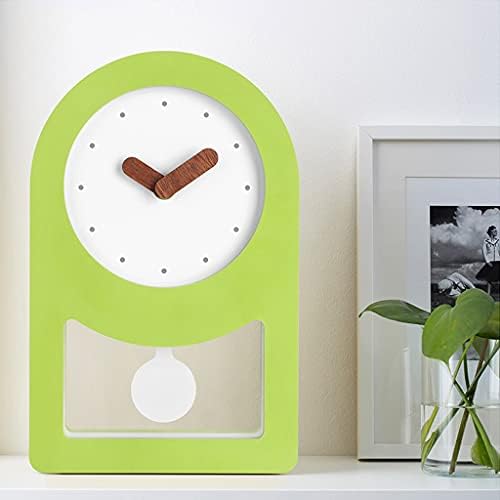 UXZDX Mesa de mesa pequena sala de estar nórdica Quarto silencioso Relógio Silencioso Desktop Pendulum Clock Decoração em casa