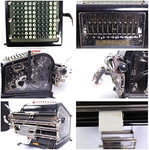 Calculadora mecânica da manivela de mão AMDSOC - caixa registradora grande antiga - pode ser usada normalmente - 355550cm
