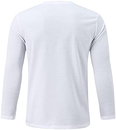 Xxbr camisetas de manga longa para homens, outono gráfico gráfico de exercícios musculares atléticos esportes de camiseta branca básica Casual Tops casuais cavalheiros giratórios de colar de colarinho de colar