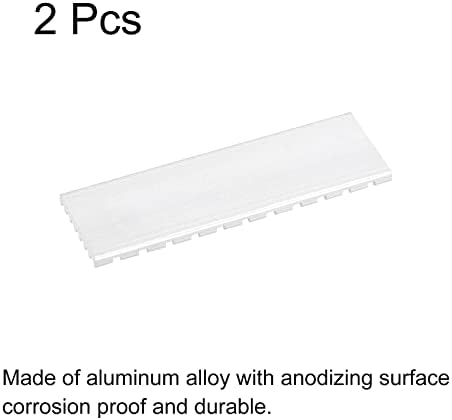 Meccanixity Aluminium dissipação do dissipação de alumínio 70x22x3mm com entalhe para M.2, para 2280 SSD Silver Tone Pack de 2
