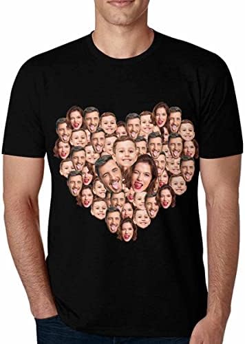T-shirt personalizada com o rosto de foto de foto curta impressa de foto curta
