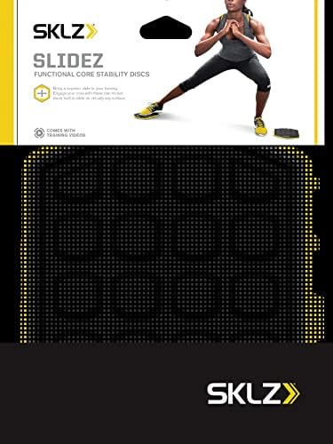 Sklz slidez Discos de planador de exercícios duplos para exercícios de estabilidade do núcleo para mãos e pés, uso padrão