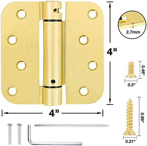 4 Em Brass, a porta de fechamento de brass dobra mais do que níquel/fosco de dobra preta de serviço pesado hardware automático/porta