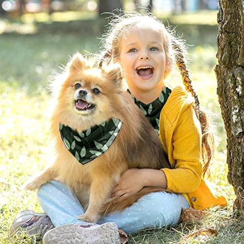 2 pacote de cachorro bandana folhas verdes garotas de gorjeta de animal de estimação cachorro lenço de cachorro Acessórios
